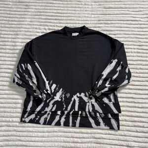 Electric & Rose Women's Sweatshirt Size Small Black/White Long Sleeve